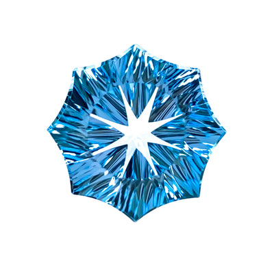 Swiss Blue Topaz Optix® La Soleil Cut 10 mm - Iris Gems